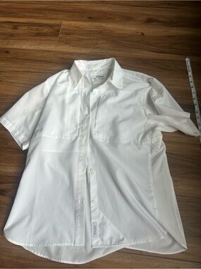 World wide sportsman White Short-Sleeve Button-Down Shirt